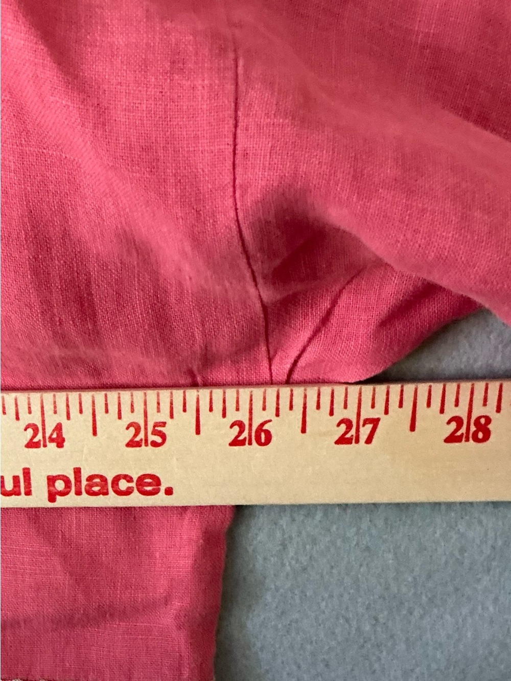 Match Point Linen Tunic Top M Lagenlook Boho Cowl Neck Pink Orange Boxy USA - Picture 4 of 8